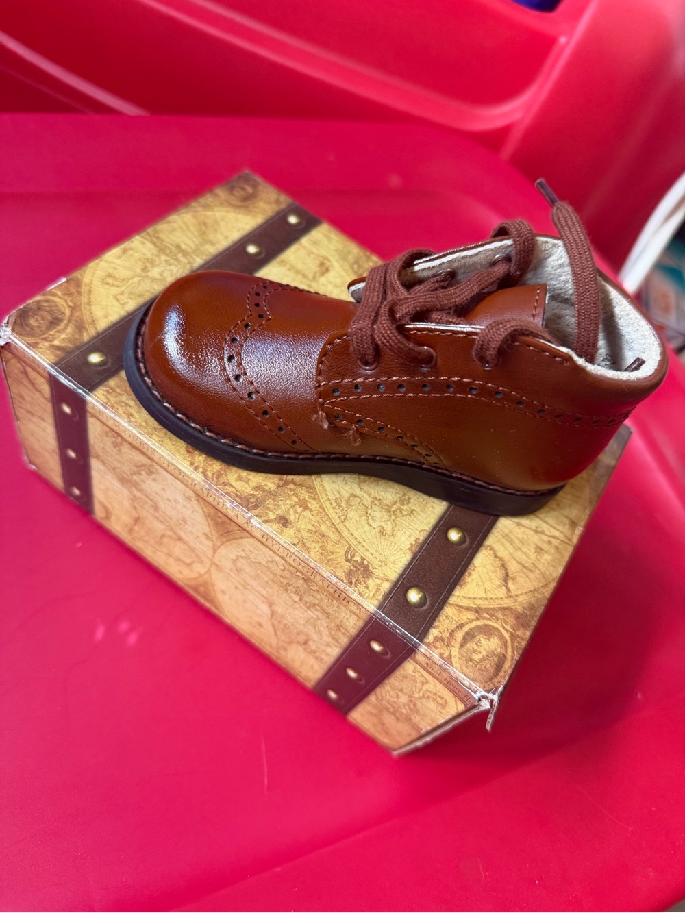 Buster Brown Brown Leather Lace-Up Brogue Baby Shoe